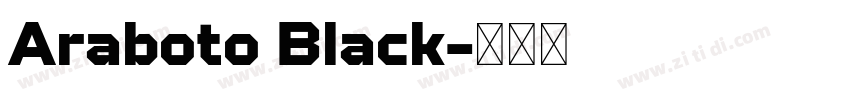 Araboto Black字体转换